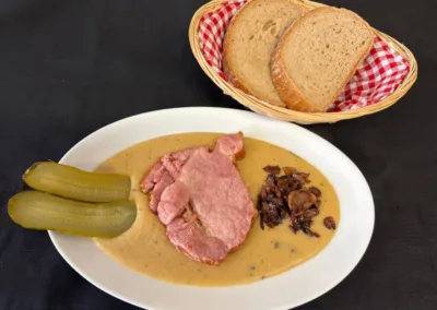 hrachová kaše s uzeným